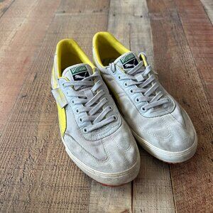 Puma Sport Lifestyle Shoes Gray/Yellow 9 Suede/Textile Casual Athletic Sneakers